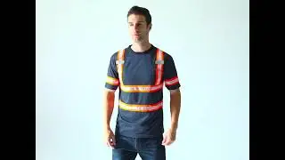 SMASYS Summer Fluorescent PVC Reflective Tape with Padding Hivis Safety T-shirts