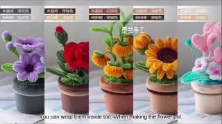 pipe cleaner-cactus potted plant