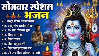 सोमवार भक्ति भजन कर्पूर गौरम करुणावतारं, ॐ नमः शिवाय, महामृत्युंजय मंत्र, शिव अमृतवाणी व आरती