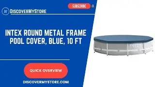 Intex Round Metal Frame Pool Cover, Blue, 10 ft