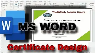How to make a Certificate in  ms word |Certificate Design |