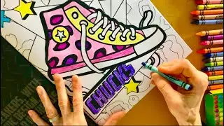 ASMR coloring with crayons 🖍️ No talking 1980s 80s satisfying soothing tingles