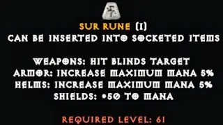 Sur Rune Drop Location - Diablo II Resurrected