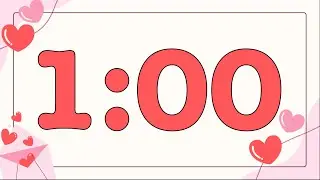 1 Minute Valentine's Day Letter Timer (Fun Bells Alarm at End, No Music)