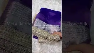 Subtle Metallic Violet Shade Pure Tissue Silk Banarasi Saree