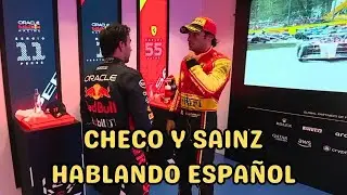 Checo P&eacute;rez le Recrimina su Maniobra a Carlos Sainz
