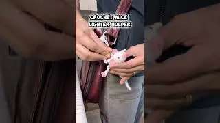 Crochet Mice-Lighter Holder Subscribe,Comment,share for more crochet ideas!#crochet #craft #lighter