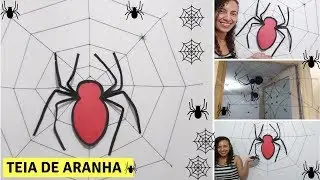 Teia de aranha com linha - Tema Homem Aranha/Halloween :) - parte 2