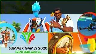 Overwatch - ALL Summer Games 2020 EVENT SKINS & Items!