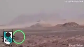 Yemen War 2016 - MUST SEE | Saudi tank got shot by houthi RPG!
