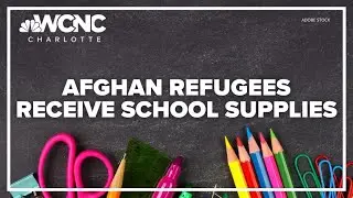Afghan refugees receive school supplies
