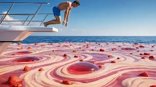 💎&ldquo;Edible Jelly Ocean Dive | Surreal AI Food World&rdquo; ✨