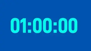 1 Hour Silent Focus Timer | Minimalist No Sound }Blue Turquosse 1 Hour Timer