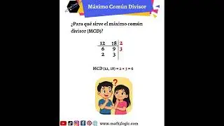 🤔¿Para qué sirve el máximo común divisor (MCD)? #math3logic