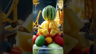 🍓 Crystal Bowl Fruit Salad Construction | Miniature Produce Engineering Team