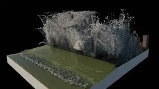 Massive city Tsunami Simulated in Blender