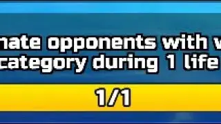 Eliminate opponents with weapons from every category during 1 life challenge Easiest way to complete