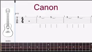 Ukulele Tab “Canon in D” - play along easy version