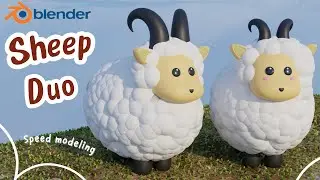Sheep duo 🐏 Blender&rsquo;s (speed modeling tutorial)