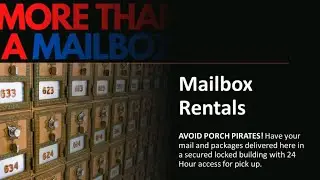 Mailbox Rentals- Physical Address, Po Boxes, Private Mailboxes