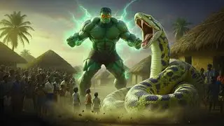 Anaconda snake 🐍 attack VS Hulk fight videos #Anaconda #Hulk #animals #ai