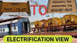 TILATI TO AKKALKOT ROAD STATION ELECTRIFICATION VIEW | Moto Vlog Honda Shine