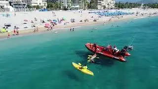 Simulacro socorrismo playa del albir 2025 en colaboración con cruz roja salvamento marítimo Altea