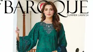 Baroque Embroidered & Printed Lawn Collection 2024 | Barouqe Summer Lawn Unstitched Collection 2024