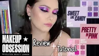 TESTING MAKEUP OBSESSION SWEET LIKE CANDY/PRETTY IN PINK EYESHADOW PALETTE REVIEW+TUTORIAL+SWATCHES