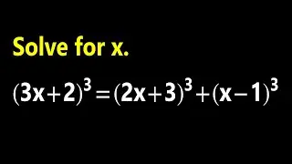 Can You Solve This Cubic Equation?