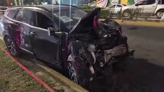 Aparatoso accidente vial entre dos vehiculos KIA deja dos personas gravemente lesionadas