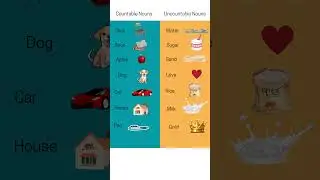 Countable Nouns vs Uncountable Nouns part 1