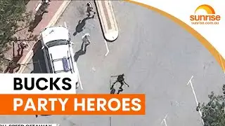 Bucks party guests tackle car thief after Perth police chase | Sunrise