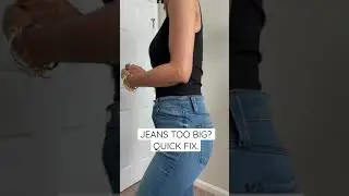HOW TO: Take in Jeans | Alter Oversized Jeans | Jean Hacks | Downsizing Jeans | NO-SEW EASY & QUICK