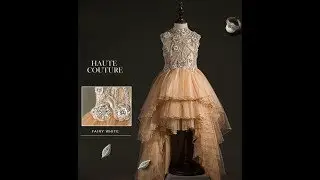 Floral Paillette High Low Gown