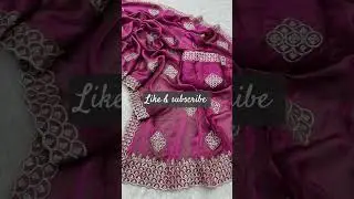 SPACE SILK FABRIC SAREE WITH FANCY SEQUINCE & THREAD  EMBRODERIY WORK .. price @1299/-+$@9849641037