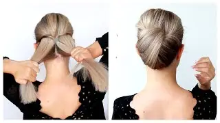 😱 ПРОСТАЯ СВОЯ ПРИЧЕСКА 😱 Урок по созданию свадебной прически на выпускной от Another Braid #шорты