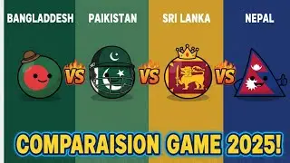 Bangladesh vs Pakistan vs Sri Lanka vs Nepal : ULTIMATE Country Comparison Game 2025! 🤯🏆
