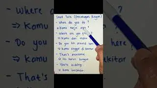 Kalimat Bahasa Inggris Yang Digunakan Pada Percakapan Ringan #bahasainggris #english