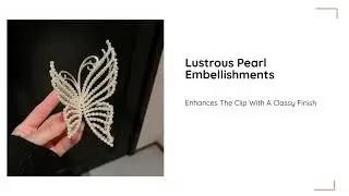 5% Off New Year Sale, Free Shipping | Pearl Butterfly Hair Clip