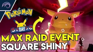 POKEMON DAY MAX RAID EVENT SQUARE SHINY PIKACHU | Pokemon Sword and Shield