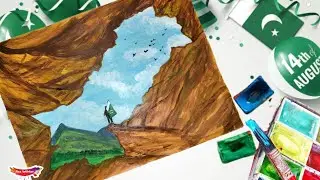 14 aug painting|how to paint a map of Pakistan| Pakistan independence day Painting #pakistanzindabad