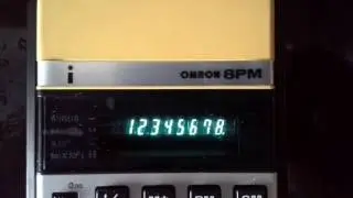 Vintage Calculator Omron 8PM Green VFD Electronic Japan