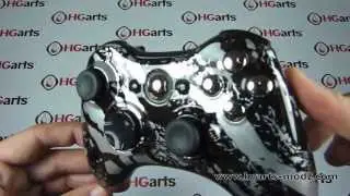 Candy Silver Splatter | XBOX360 Modded Controller | HG Arts Modz