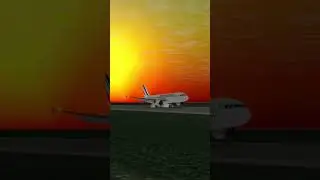 A320 Air France landing with sunset✈️🌅 #airfrance  #A320 #FlightSimulator #RFS #Short