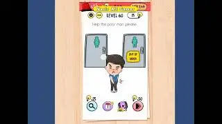 Brain Test Level 60 Help this poor man please Walkthrough