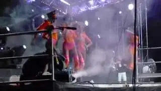 Space Channel 5 Go-Go Dancers, Sidestage Circuit Grounds @ EDC Las Vegas 2013