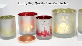 Laser Engraving Electroplated Glass Candle Jar #1