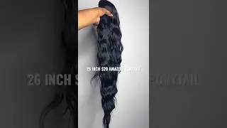 26 INCH $20 SYNTHETIC AMAZON PONYTAIL #amazon #ponytailstyles #hairextensions #slickponytail