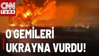 Karadeniz'deki Tanker Gemilerini Ukrayna Vurmuş! Ukrayna Saldırı Anını Paylaştı...